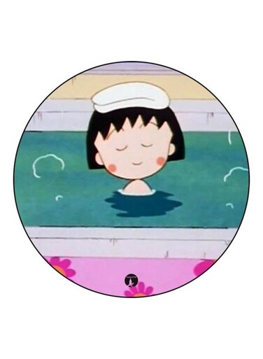 The Anime Chibi Maruko Chan Printed Fridge Magnet Blue/k/Beige