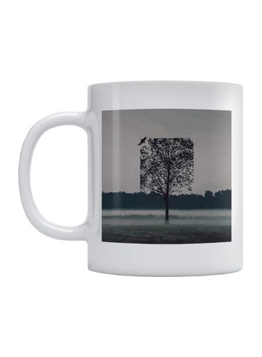Tree Printed Mug White/Blue/Black