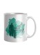Printed Ceramic Coffee Mug White/Green/Black One Size