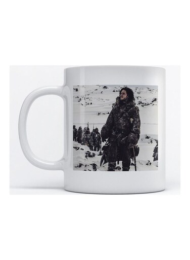 Mug Jon Snow for Coffee and Tea White
