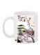 Printed Coffee Mug White/Green/Pink