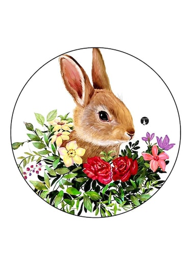 Rabbit Printed Fridge Magnet Multicolour