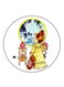 Girl Printed Fridge Magnet Multicolour
