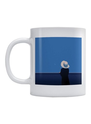 Woman Printed Mug White/Blue/Black
