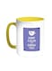Keep Calm And Drink Tea Printed Coffee Mug Yellow/White 11ounce