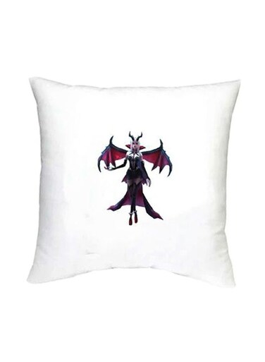 Mobile Legends Printed Decorative Cushion White/Red/Black 16x16inch