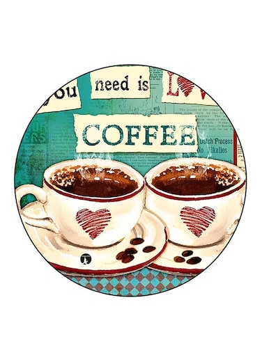 Coffee Printed Fridge Magnet Multicolour