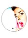 Girl Printed Fridge Magnet White/Beige/Pink 5.5cm
