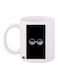 A Glasses Printed Mug White/Black Standard Size