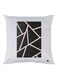 Abstract Printed Cushion polyester White/Black/Pink 30x30cm