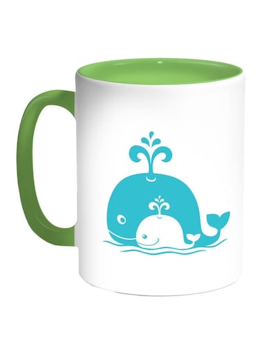 Be A Friend Printed Coffee Mug Blue/White/Green 11ounce
