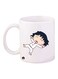 Maruko Chan Printed Coffee Mug White Black Standard Size