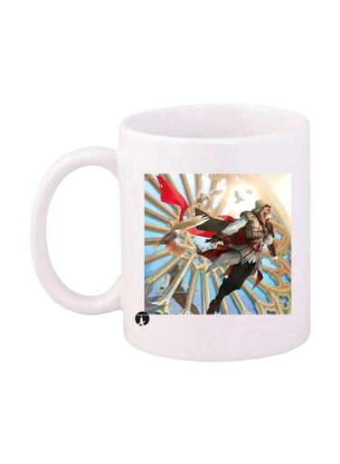 Printed Assassin's Creed Mug White/Black/Grey Standard Size