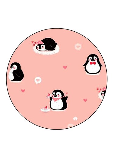 Penguins Printed Fridge Magnet Multicolour
