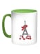 Shopping In Paris Printed Coffee Mug Green/Black/Pink 11ounce