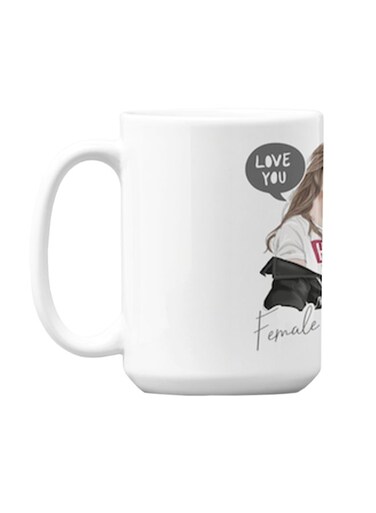 Premium Printed Ceramic Coffee Mug White 350ml