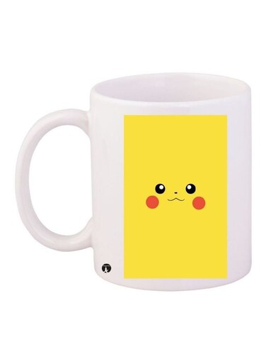 Pikachu Printed Coffee Mug White/Yellow/Red 11ounce