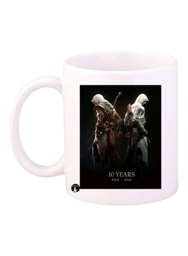 Assassin's Creed Character Printed Mug White/Black/Grey