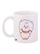 Printed Coffee Mug White/Brown/Pink 11ounce