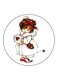 Girl Printed Fridge Magnet Multicolour