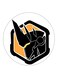 Overwatch Printed Fridge Magnet Black/Orange/White