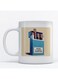 Music Printed Mug White/Blue/Beige 9.2x7.7cm