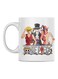 Printed Ceramic Mug White/Grey/Beige
