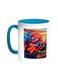 Spiderman Printed Coffee Mug Turquoise/White 11ounce