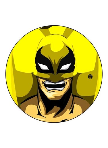 Cartoon Printed Fridge Magnet Yellow/Black 5.5cm