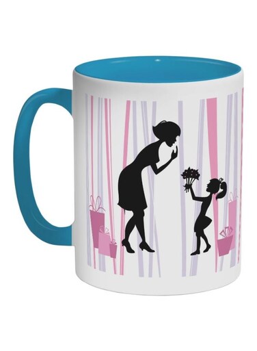 Mother's Day Gift Printed Coffee Mug Blue/Black/White 325ml