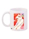 Cartoon Girl Printed Coffee Mug White/Orange/Beige