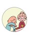 The Anime Chibi Maruko Chan Printed Fridge Magnet Yellow/Blue/Red