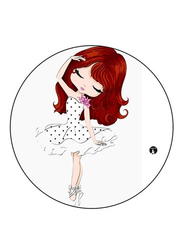 Girl Printed Fridge Magnet Multicolour