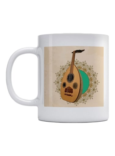 Oud Printed Ceramic Mug Brown/Beige/White