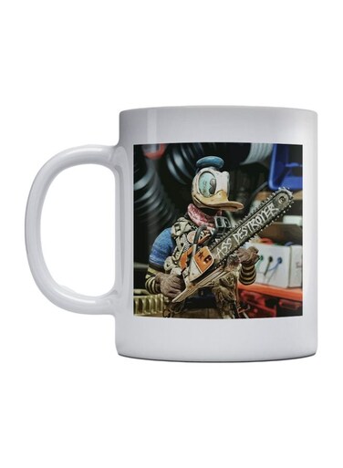Donald Duck Printed Mug White/Blue/Yellow