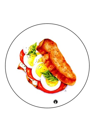 Food Printed Fridge Magnet Multicolour