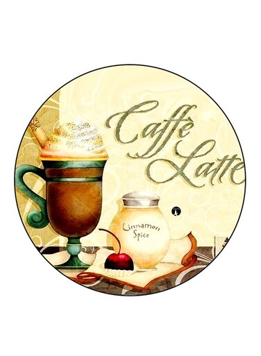 Coffee Printed Fridge Magnet Multicolour