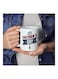 Happy Fathers Day Printed Coffee Mug White/Red/Grey