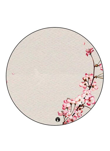 Flowers Printed Fridge Magnet Round Multicolour