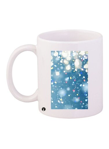 Printed Coffee Mug White/Blue/Pink 11ounce