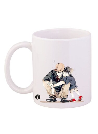 Anime Detective Conan Mug White/Beige/Blue 11ounce