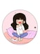 Girl Printed Fridge Magnet Multicolour