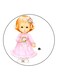 Girl Printed Fridge Magnet Round Multicolour