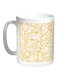Leaves Motifs Printed Coffee Mug White/Green 11ounce