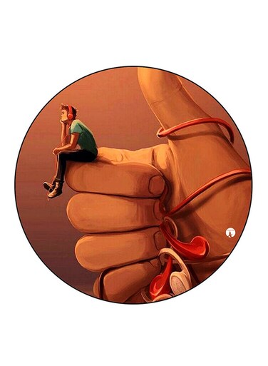 A Man Printed Fridge Magnet Multicolour