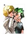 Cartoon Themed Metallic Plate White/Beige/Green 20x15cm