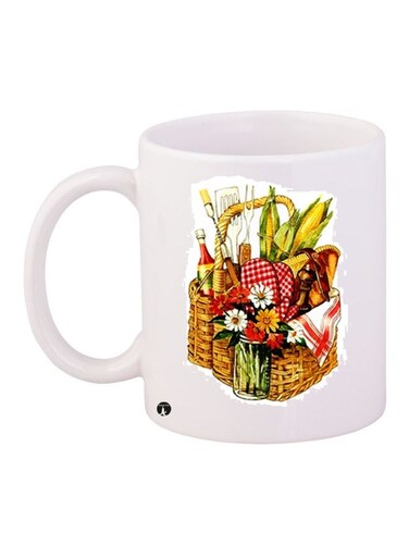 Printed Coffee Mug White/Yellow/Red