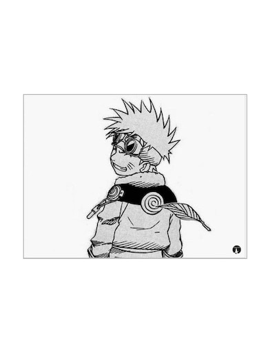 Cartoon Themed Metallic Plate White/Grey/Black 20x15cm