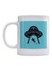 Spacecraft Printed Coffee Mug White/Blue/Black 350ml