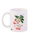 Floral Printed Coffee Mug White/Pink/Green 11ounce
